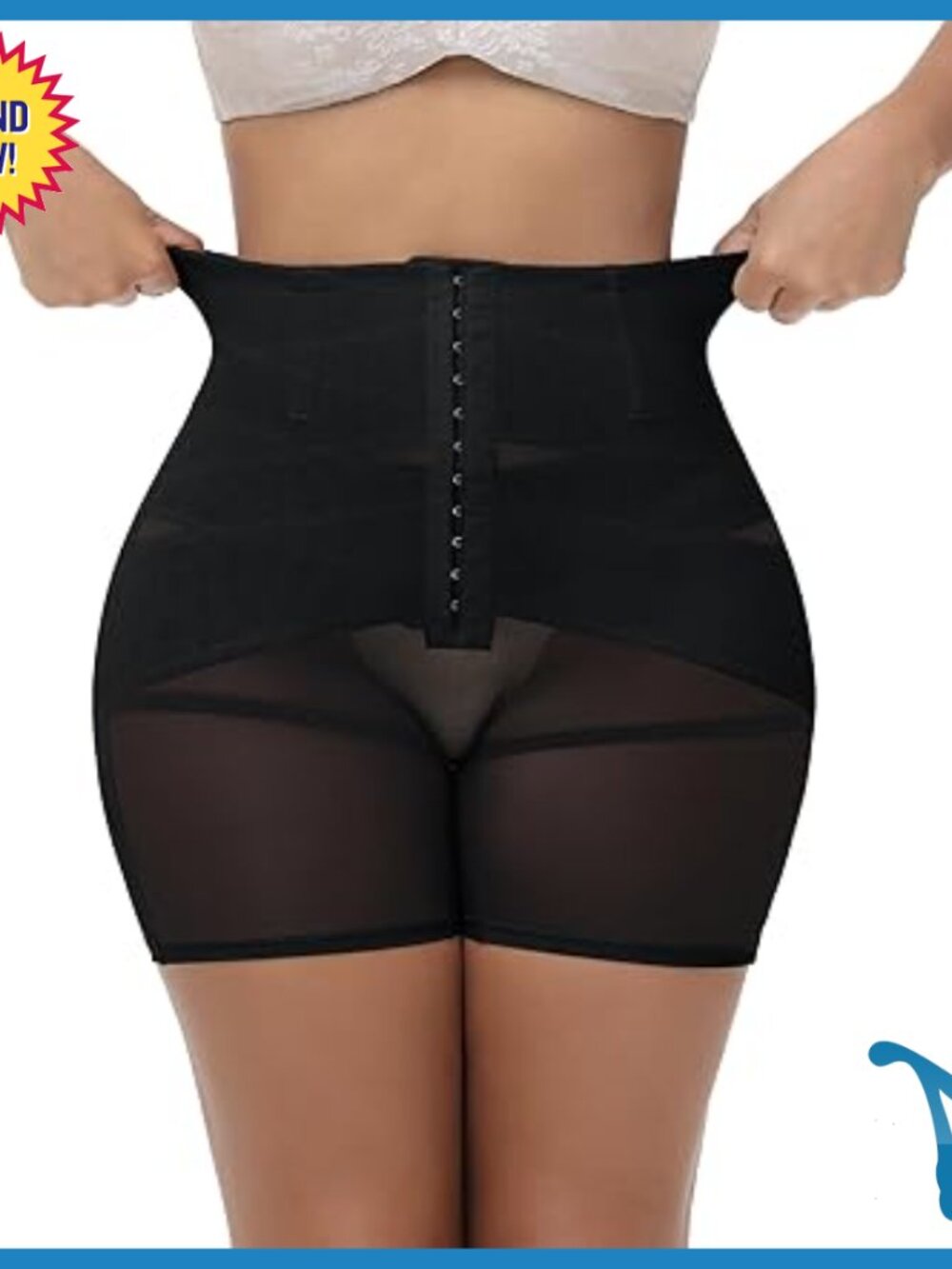 Tummy Control Shapewear Shorts Adjustable Hooks 3X-Large Slimming Girdle
